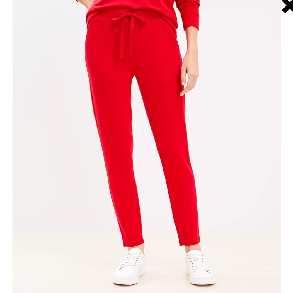 Lou & Grey Women's Signaturesoft Red Sweatpants Joggers Sz S
